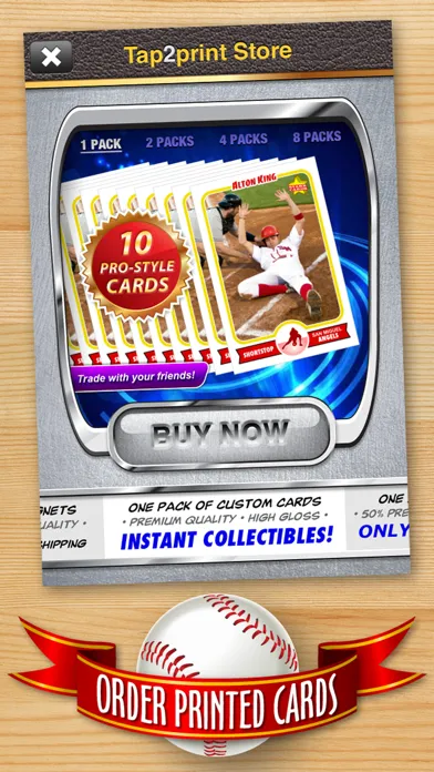 Capturas de pantalla de Baseball Card Maker (Ad Free) — Make Your Own Custom Baseball Cards with Starr Cards
