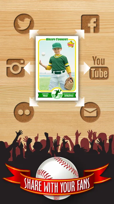 Capturas de pantalla de Baseball Card Maker (Ad Free) — Make Your Own Custom Baseball Cards with Starr Cards