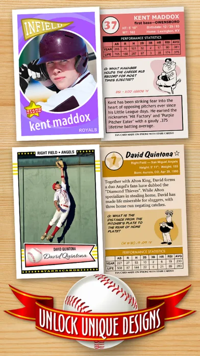 Capturas de pantalla de Baseball Card Maker (Ad Free) — Make Your Own Custom Baseball Cards with Starr Cards