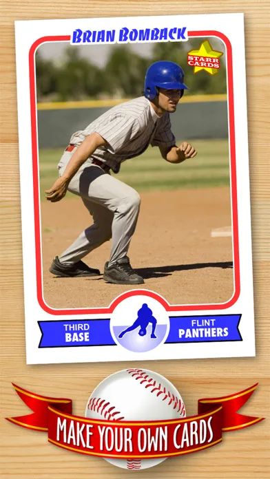 Capturas de pantalla de Baseball Card Maker (Ad Free) — Make Your Own Custom Baseball Cards with Starr Cards