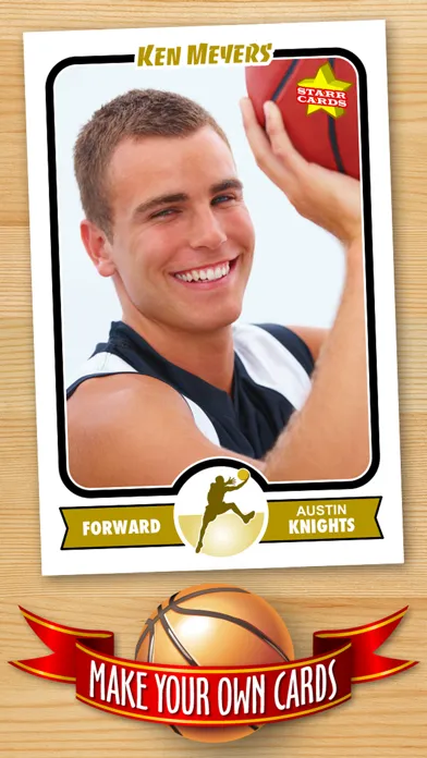 Captures d'écran de Basketball Card Maker (Ad Free) - Make Your Own Custom Basketball Cards with Starr Cards
