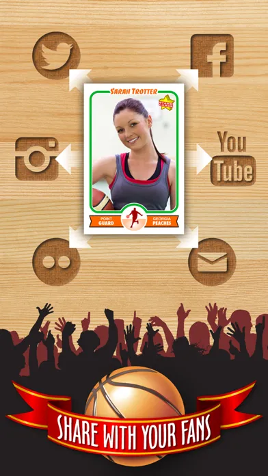 Captures d'écran de Basketball Card Maker (Ad Free) - Make Your Own Custom Basketball Cards with Starr Cards