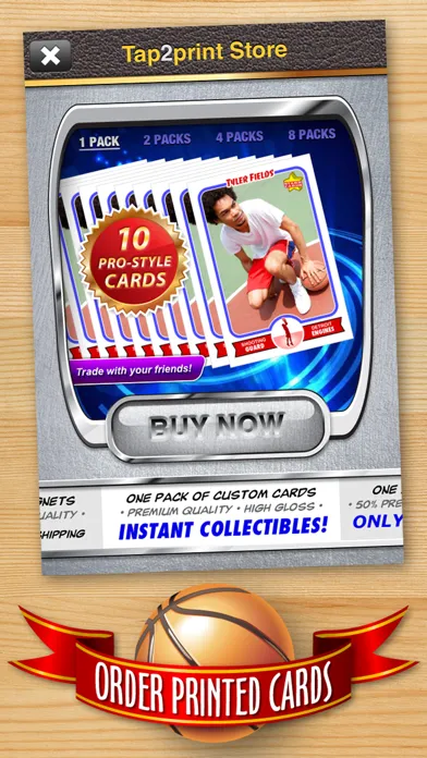 Captures d'écran de Basketball Card Maker (Ad Free) - Make Your Own Custom Basketball Cards with Starr Cards
