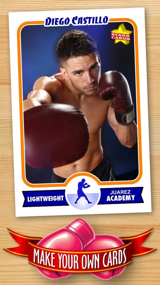 Boxing Card Maker - Make Your Own Custom Boxing Cards with Starr Cards应用截图