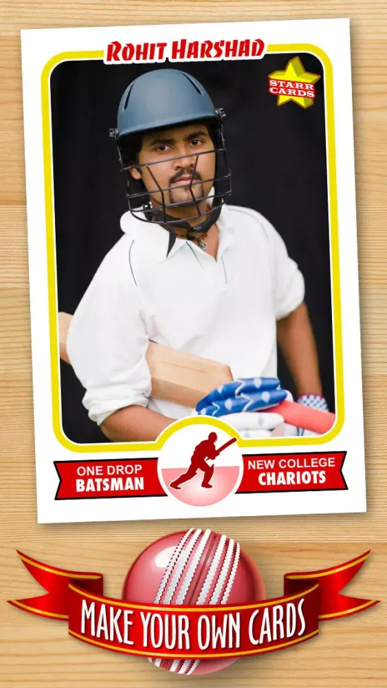 Capturas de tela do Cricket Card Maker - Make Your Own Custom Cricket Cards with Starr Cards