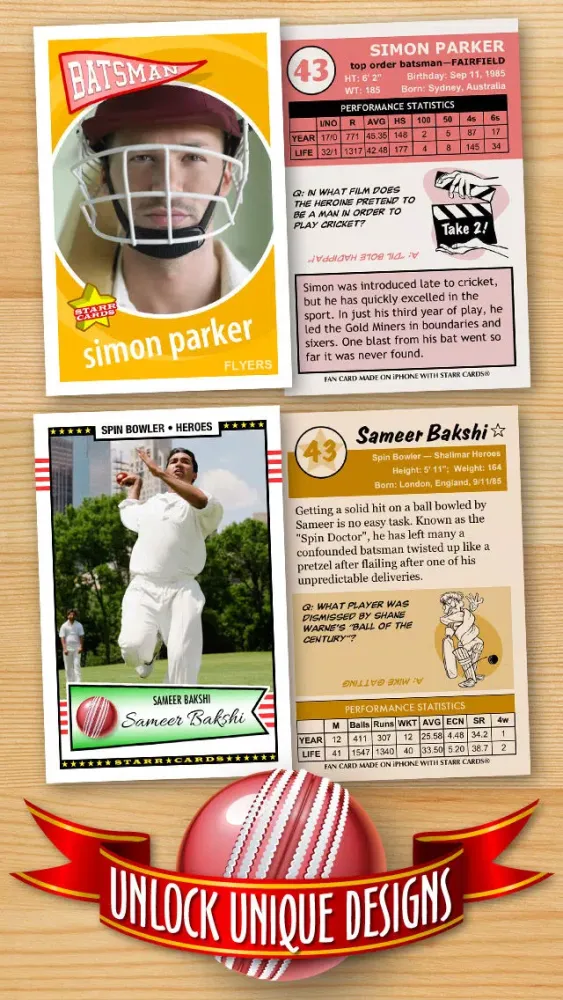 Capturas de tela do Cricket Card Maker - Make Your Own Custom Cricket Cards with Starr Cards
