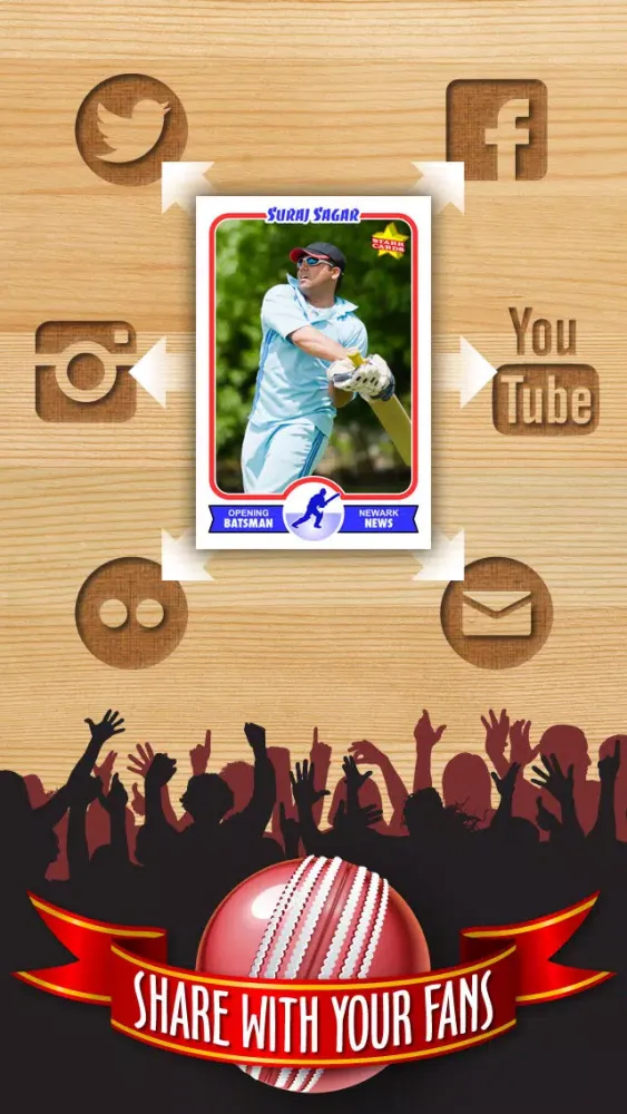 Capturas de tela do Cricket Card Maker - Make Your Own Custom Cricket Cards with Starr Cards