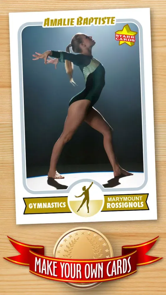 Women's Gymnastics Card Maker - Make Your Own Custom Gymnastics Cards with Starr Cards سکرین شاٹس