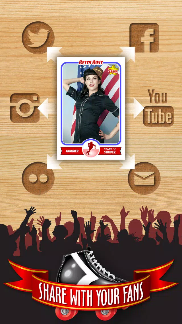 Roller Derby Card Maker - Make Your Own Custom Roller Derby Cards with Starr Cards سکرین شاٹس