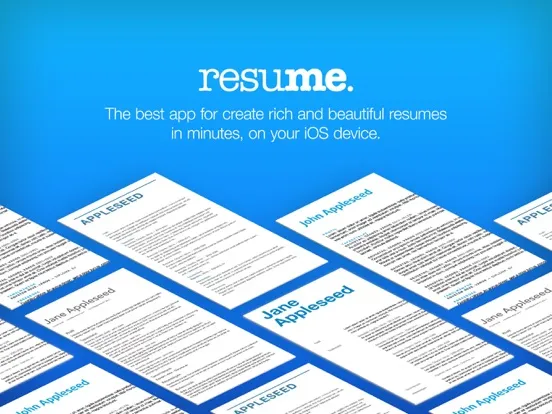 Resume Builder - CV Maker゜ iPad  سکرین شاٹس