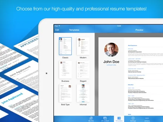 Resume Builder - CV Maker゜ iPad  سکرین شاٹس