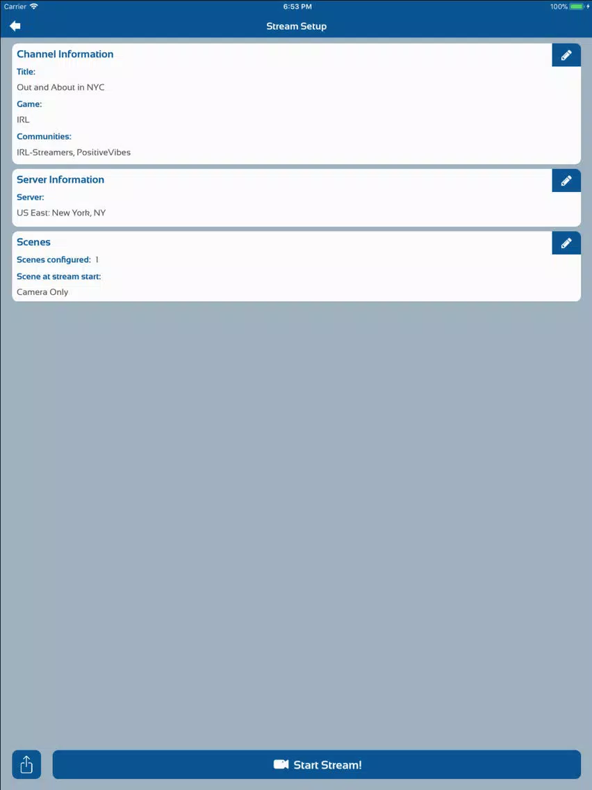 Pocket Stream Studio iPad 应用截图