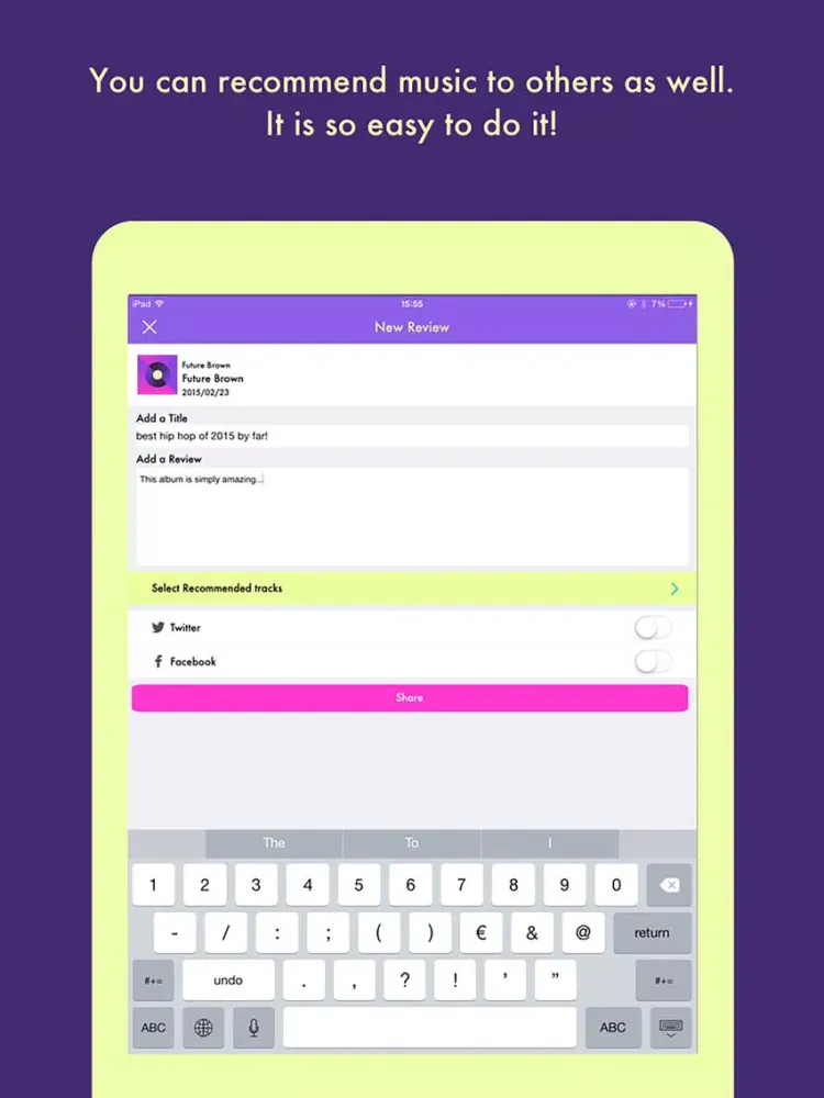 تصاویر Swing Music Reviews iPad 