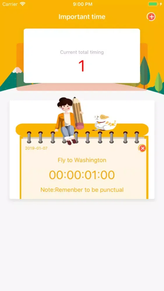 Tangkapan skrin Important time-Help reminder