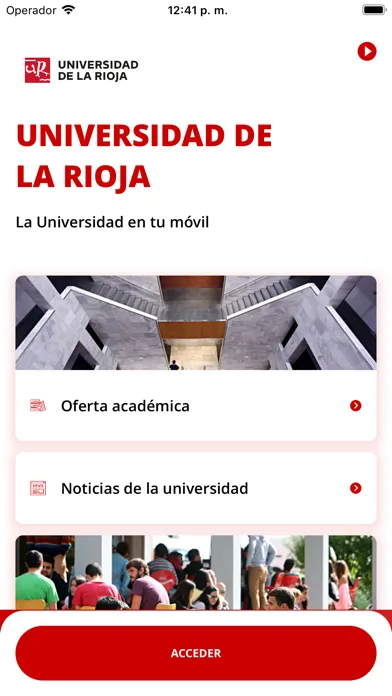 Universidad de La Rioja 스크린샷