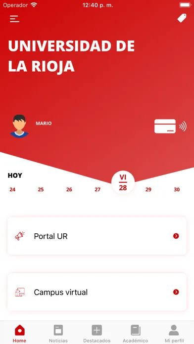 Universidad de La Rioja 스크린샷