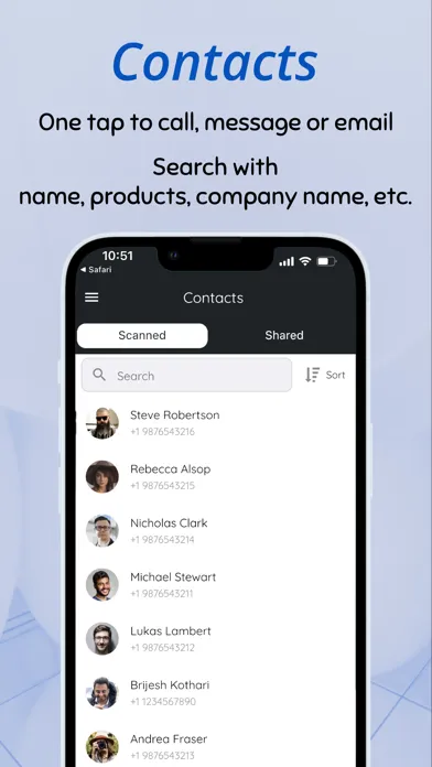 Pocket vCard 스크린샷