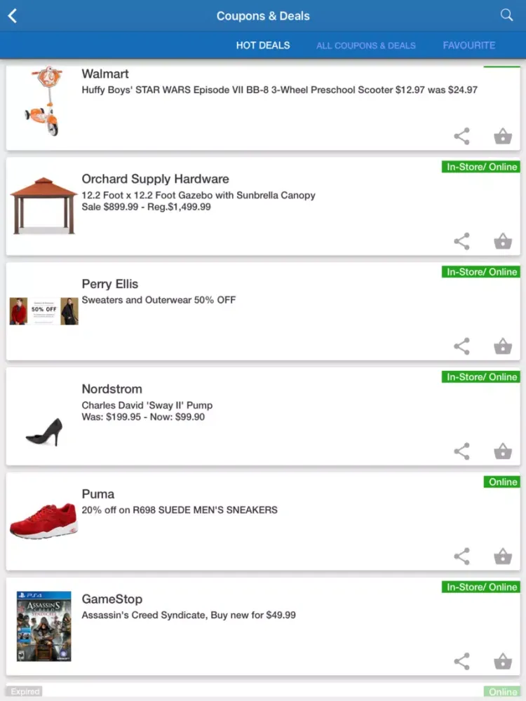 Capturas de tela do Gift Card Wallet - PocketZee iPad 