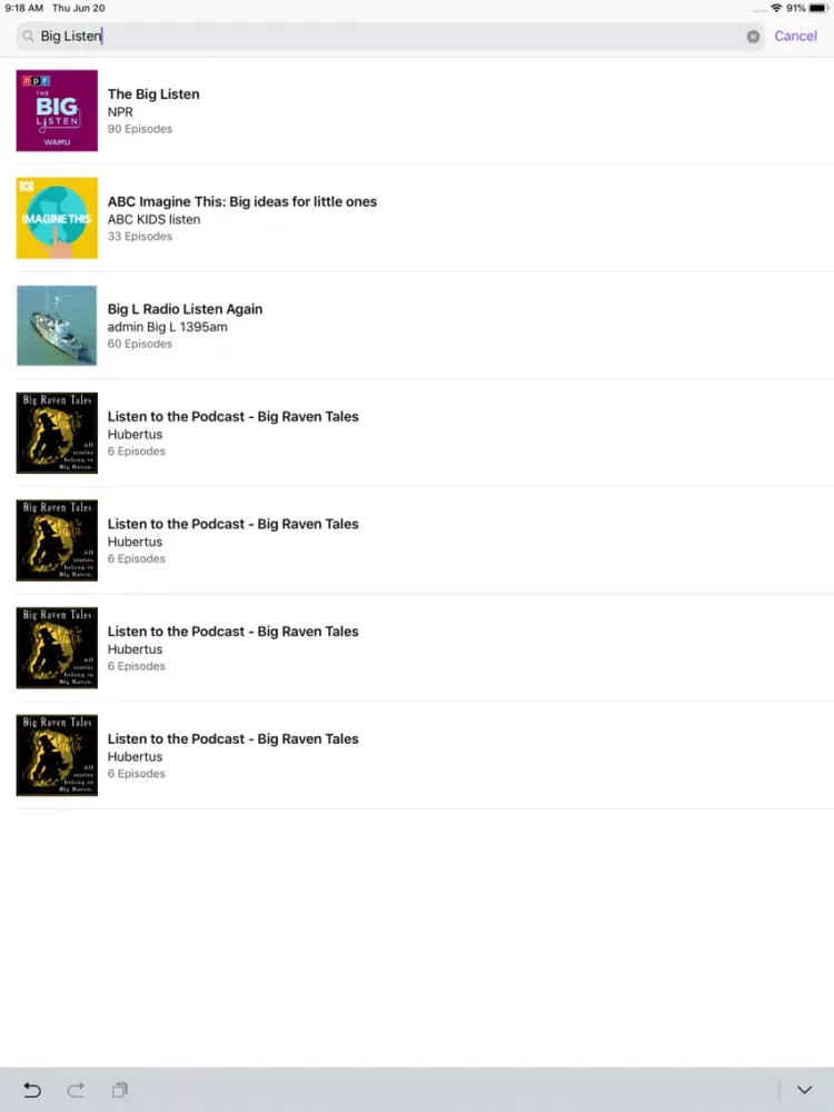 Podcast Player App iPad  স্ক্রিনশট