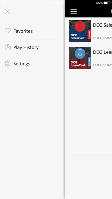 Ảnh chụp màn hình của Lenovo Podcasts