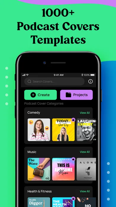 Podcast Cover Maker & Editor سکرین شاٹس
