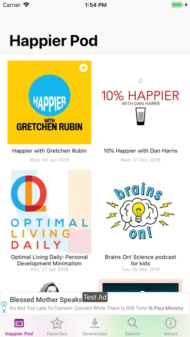 Ảnh chụp màn hình của Happier pod