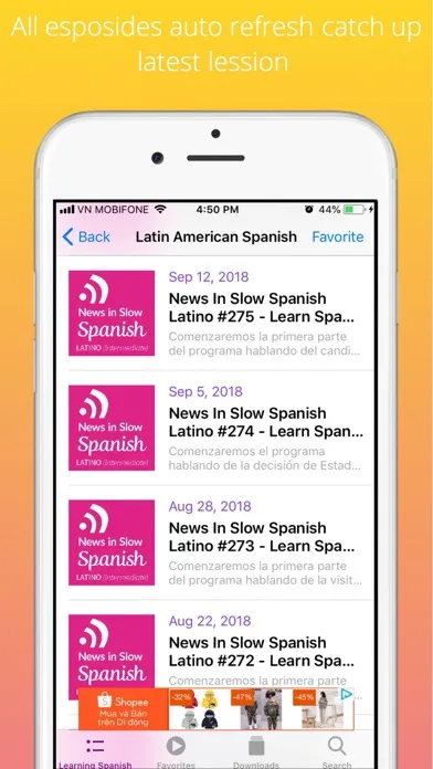 Learning Spanish Course Screenshots
