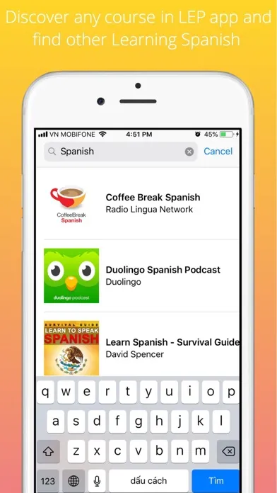 Learning Spanish Course Screenshots