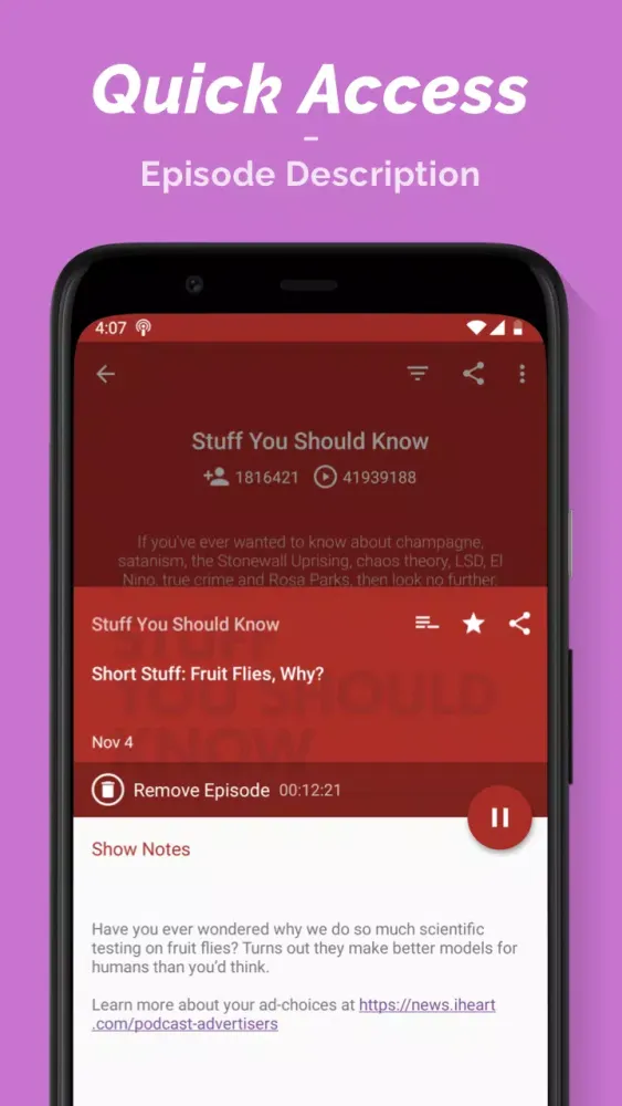 Capturas de pantalla de Podcast Player