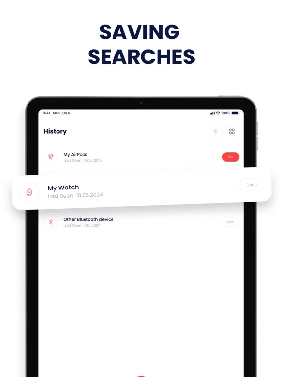Ảnh chụp màn hình của Find My Pods, Lost Device iPad 