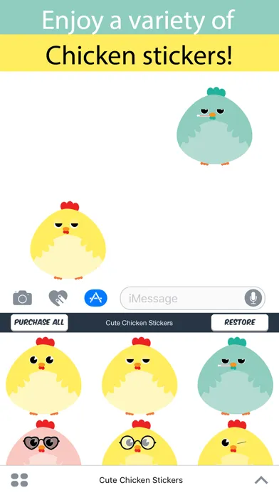 Скриншоты Cute Chicken Stickers