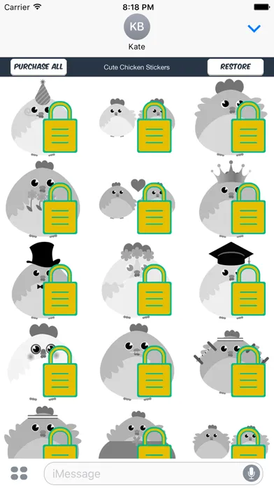 Скриншоты Cute Chicken Stickers