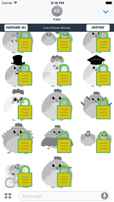 Скриншоты Cute Chicken Stickers