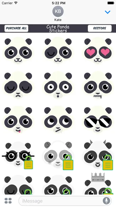 Cute Panda Emoji Stickers Screenshots