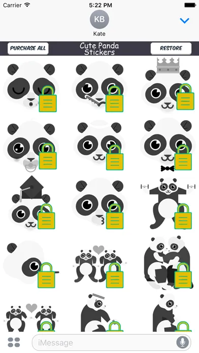 Cute Panda Emoji Stickers Screenshots