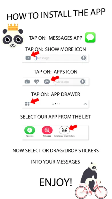 Cute Panda Emoji Stickers Screenshots