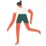 I'm A Runner Running Stickers