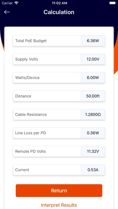 PoE Calculator স্ক্রিনশট