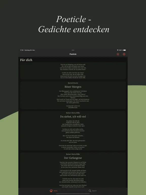 Zrzuty ekranu Poeticle iPad 