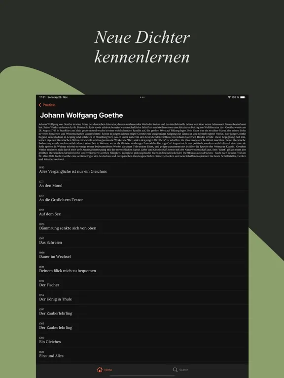 Zrzuty ekranu Poeticle iPad 