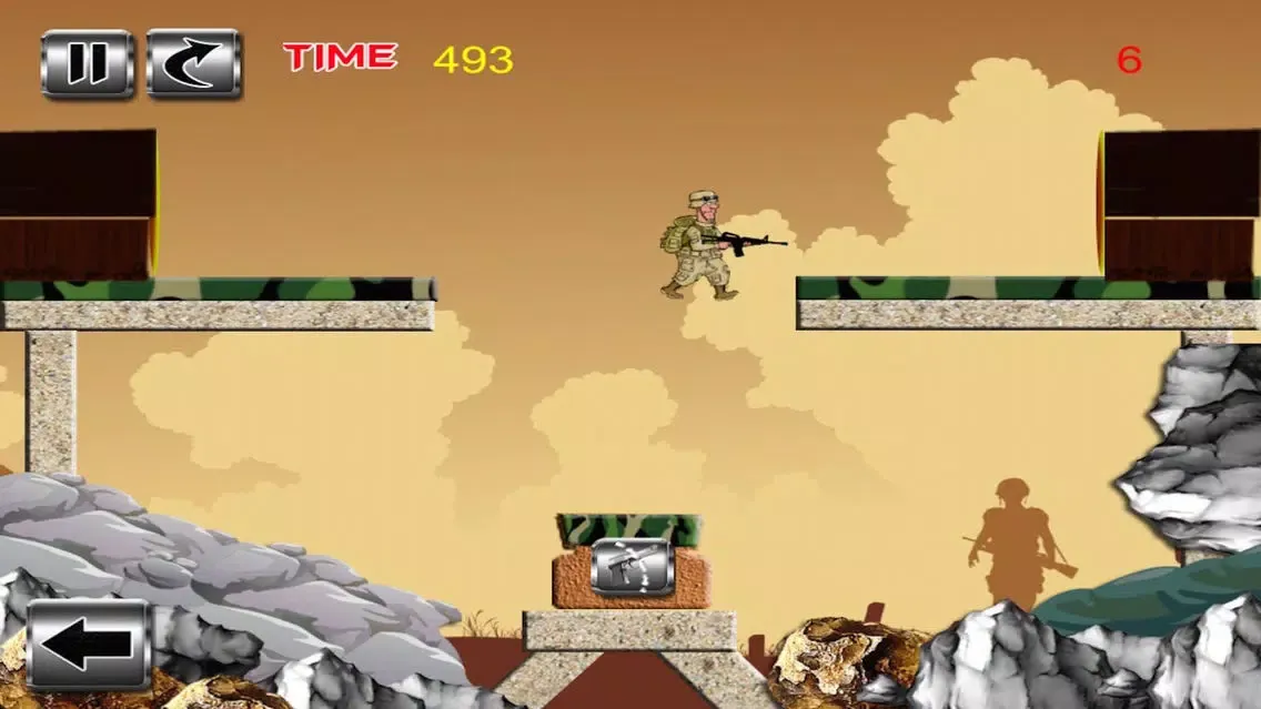 Tangkapan layar Silly Soldier - Arms vs. Fist Will Pull The Trigger