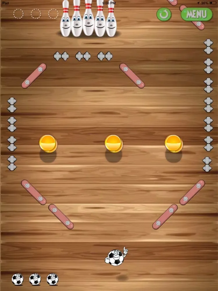 Captures d'écran de Soccer Bowling - Challenge My 3D Action King iPad 