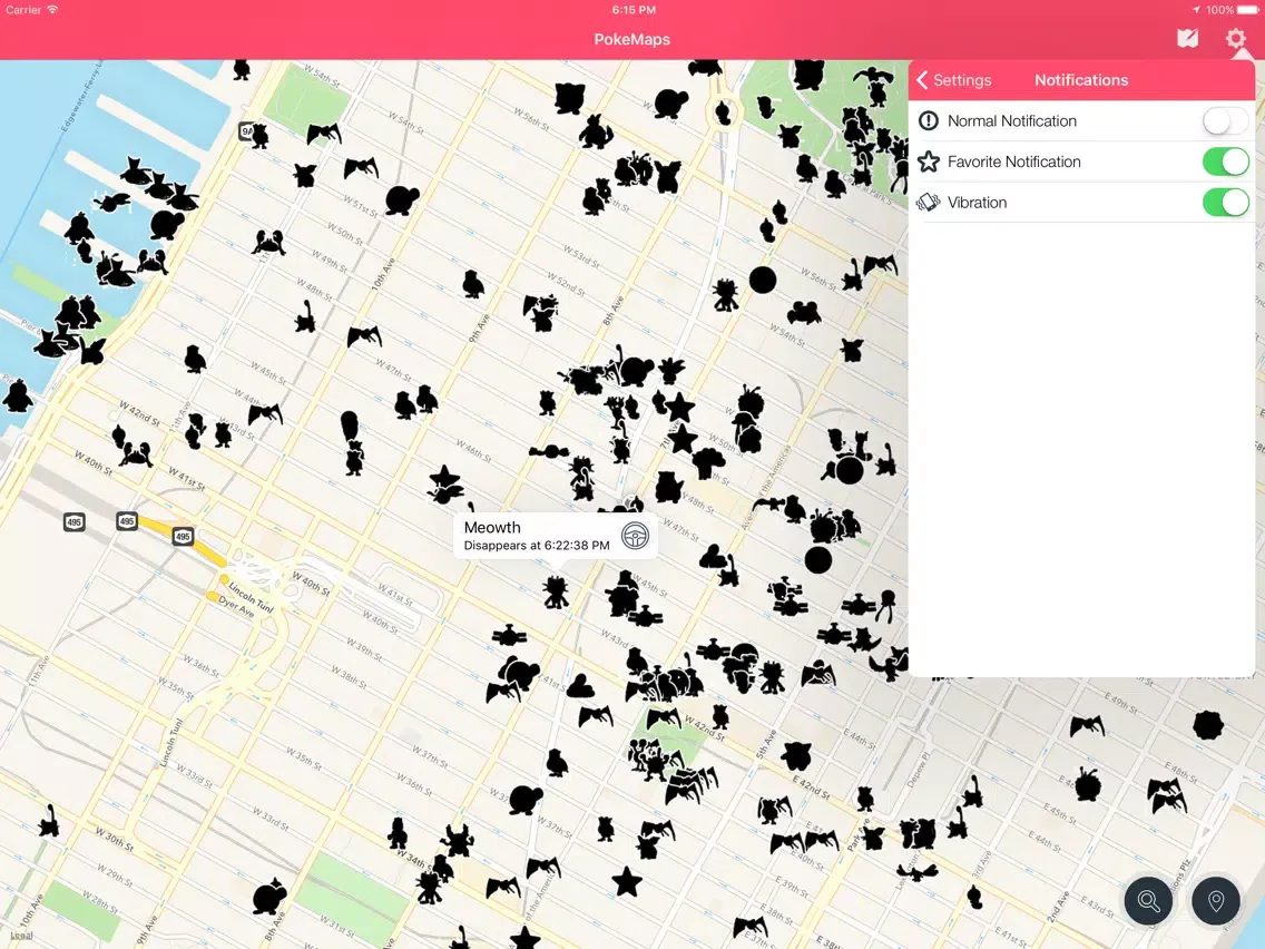 Tangkapan layar Pokemaps: Find & Catch any Pokemons for Pokémon GO iPad 