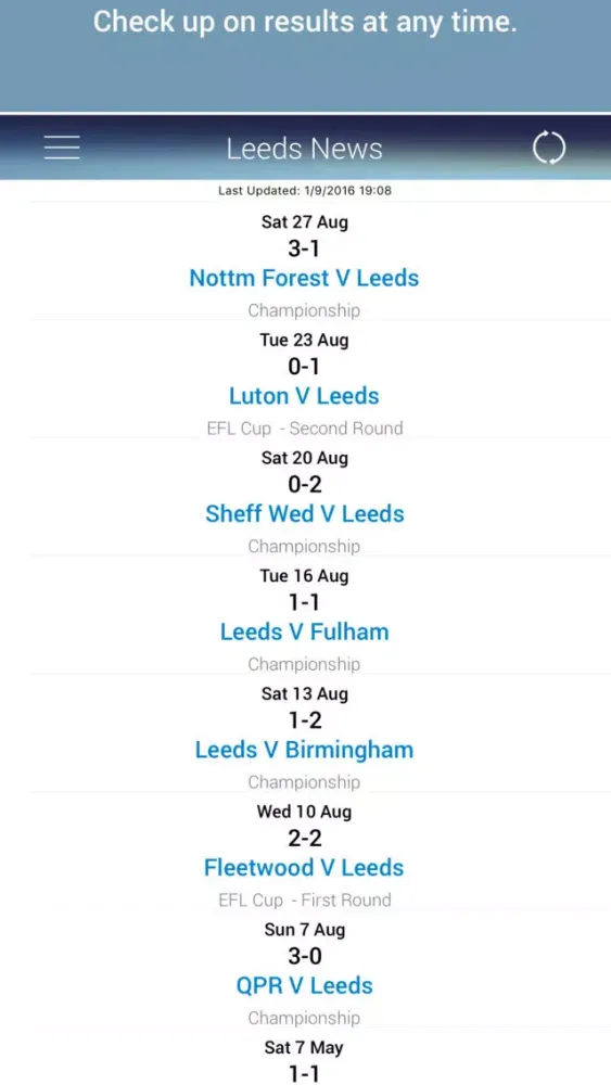 Capturas de pantalla de Leeds News