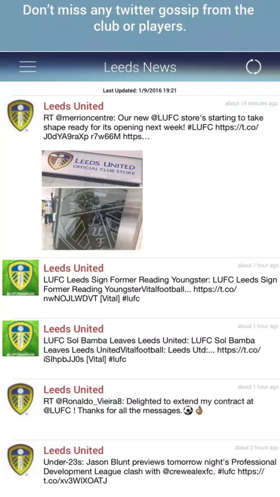 Capturas de pantalla de Leeds News
