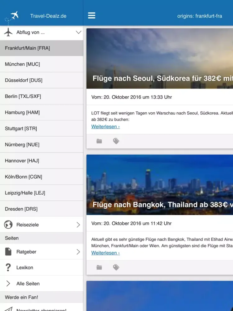 Zrzuty ekranu Travel-Dealz iPad 
