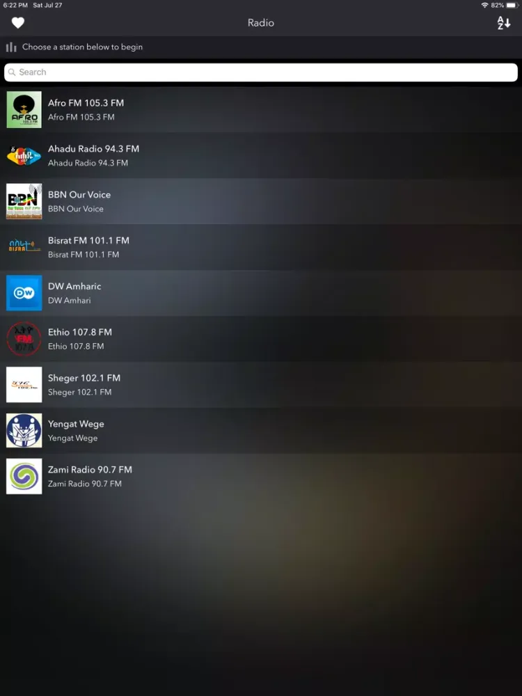 Ethiopian Radios: Music & News iPad  스크린샷