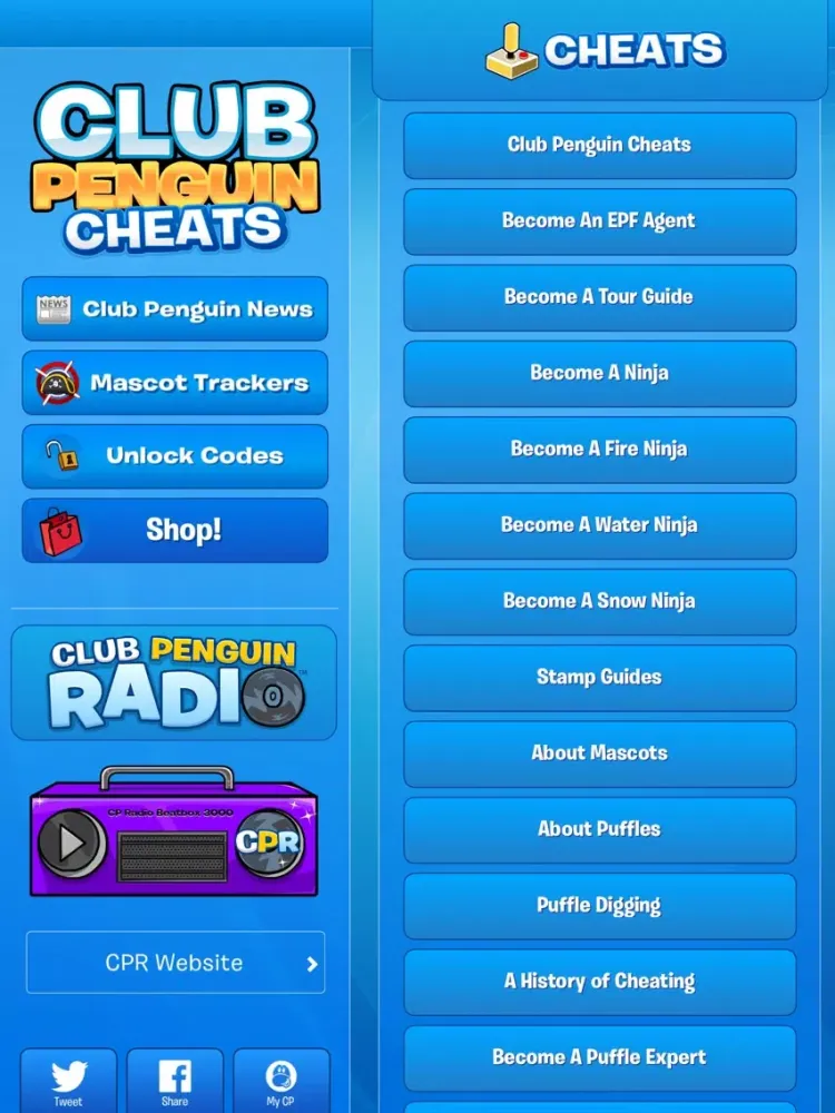 Capturas de tela do Club Penguin Cheats iPad 