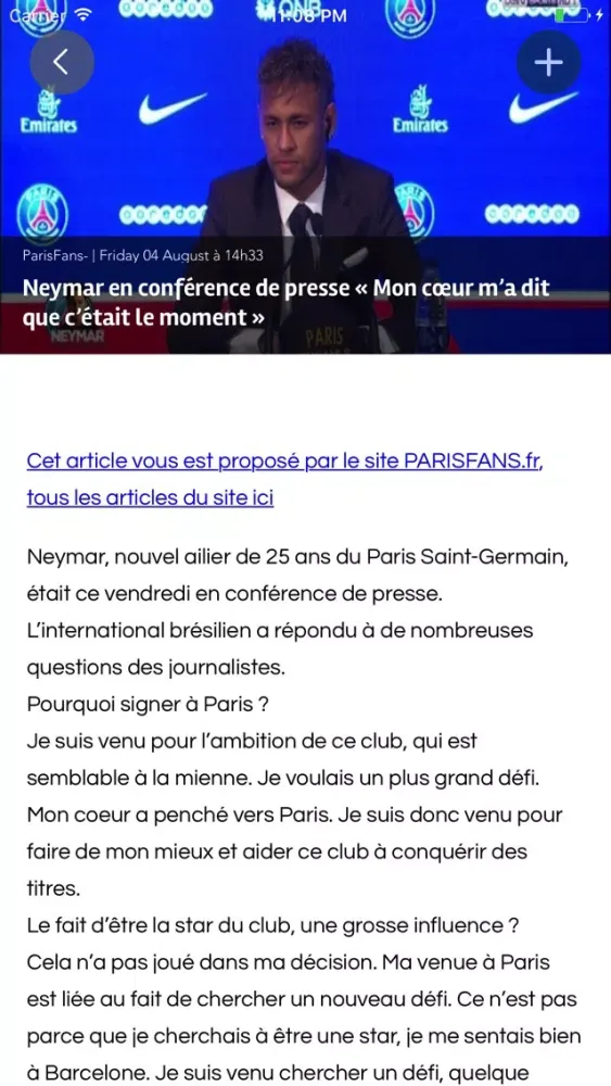 Скриншоты PARIS infos - Actu et mercato