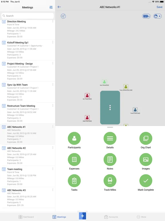 Meeting Mapper iPad  Screenshots